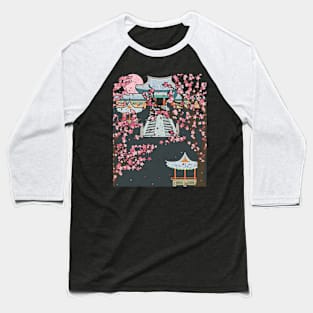 Japanese Sakura Tree Pink Flower Japan Cherry Blossom Baseball T-Shirt